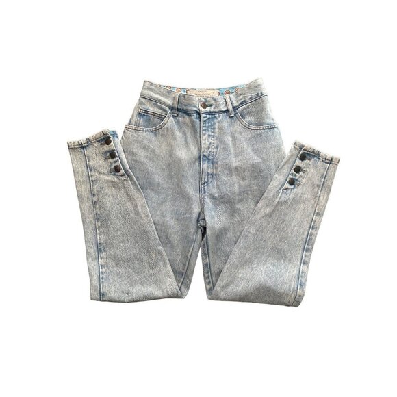 Vintage BONGO mom style high rise light wash denim tapered leg size 26 - Picture 2 of 8